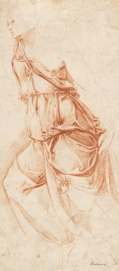 Drapery Study for the Angel of the Annunciation by Battista Franco